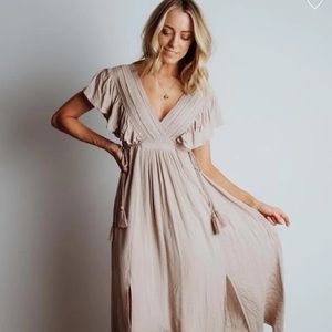 Jennifer Deep V Maxi Dress